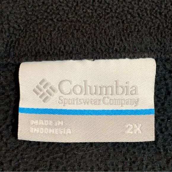 COLUMBIA Fleece Jacket Men’s 2X Black Full Zip, Zipper Pockets. - Picture 8 of 12
